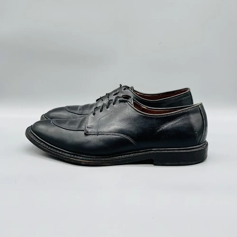 Allen Edmonds Shoes Mens 10.5 Black Leather Split Toe Derby Oxford Dress Classic